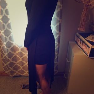 Black maxi dress with mini under!